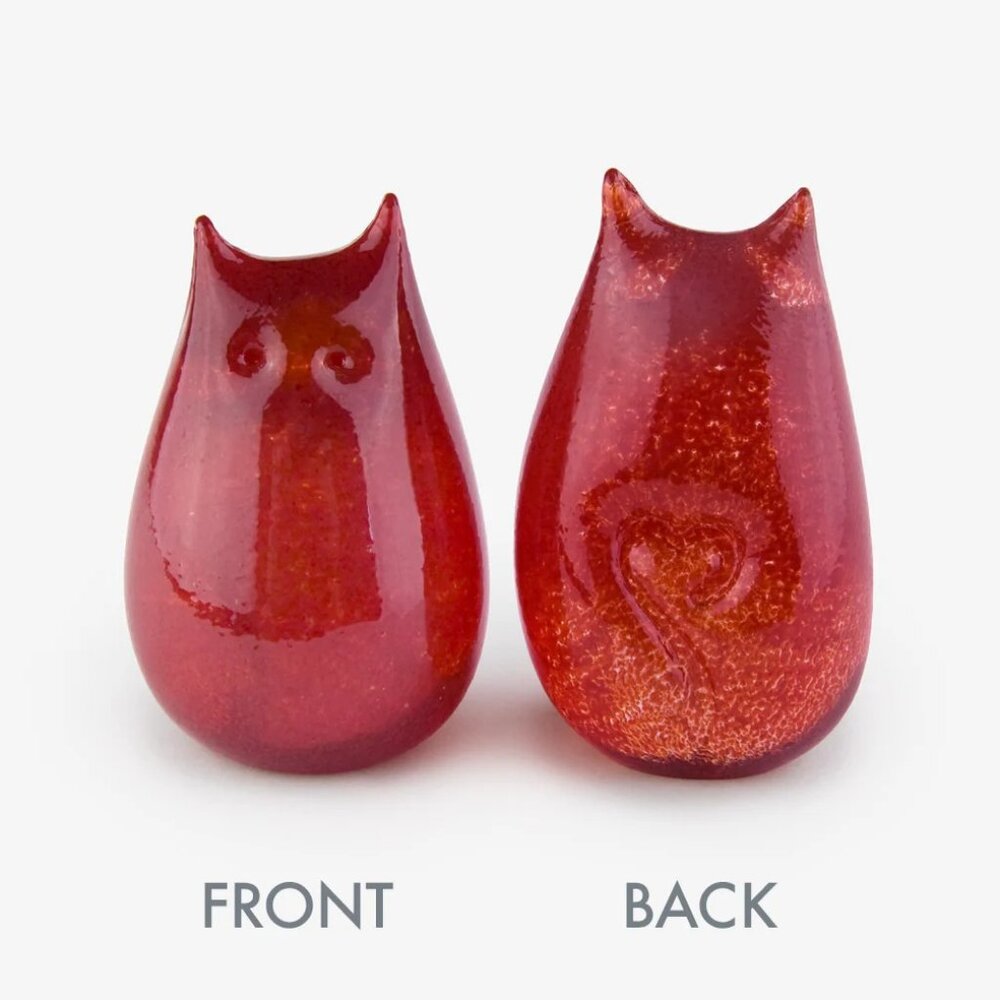 Henrietta Glass: Hand-Sculpted Love Cat: Scarlet -- New
